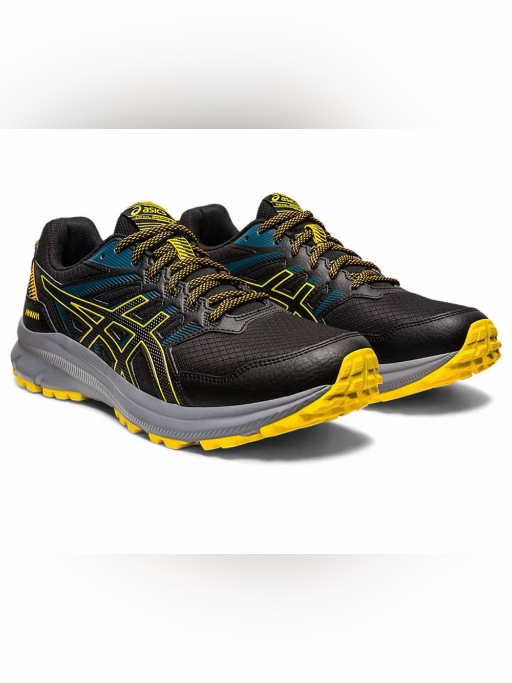 ASICS Men’s Trail Scout in Black/Golden Yellow Running Shoes Size US 8.5